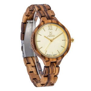 Full Natural Wood Quartz Wristwatch