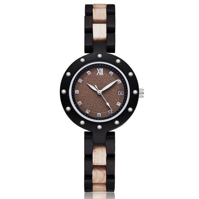 Wood Watch Women Ladies Quartz