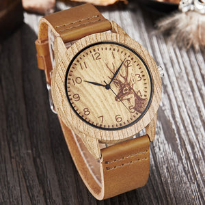 Imitation Wood Watch Men Women