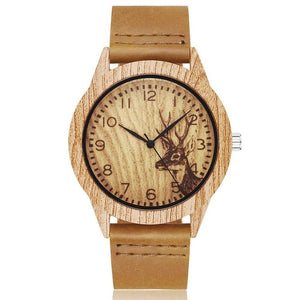 Imitation Wood Watch Men Women