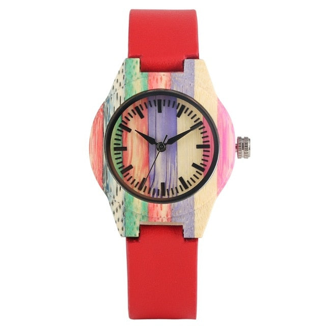 Top Luxury Colorful Wood Watch