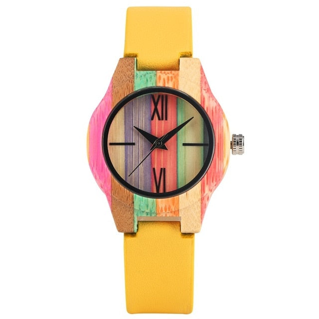 Top Luxury Colorful Wood Watch