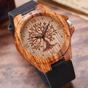 Imitation Wood Watch Men Women