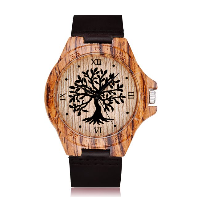 Imitation Wood Watch Men Women