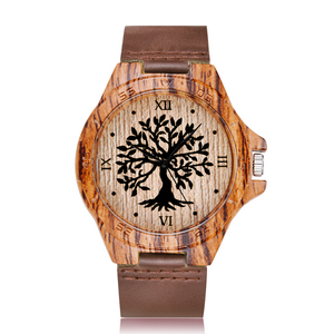 Imitation Wood Watch Men Women