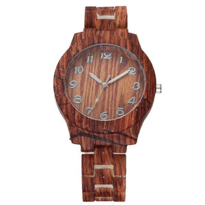 Lady Imitation Wood Quartz Watch