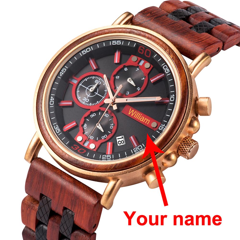 BOBO BIRD Personalized Wood Watch