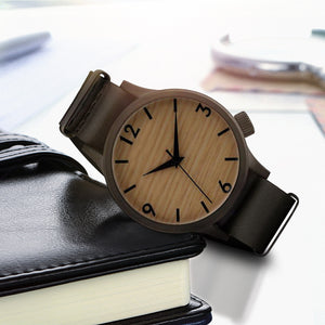 Wood Grain Leather Women Men