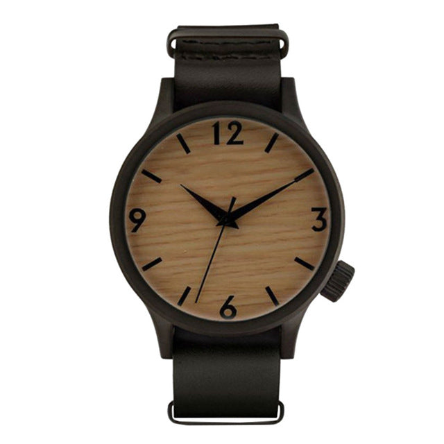 Wood Grain Leather Women Men