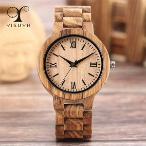 YISUYA Minimalist Full Wooden Watches