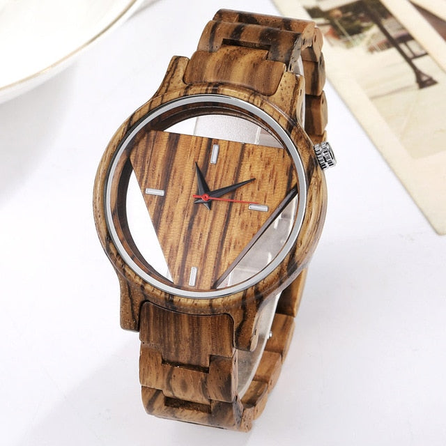 Vintage Skeleton Full Wood Watch