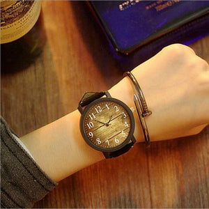 Luxury Imitation Wood Grain Watch Men