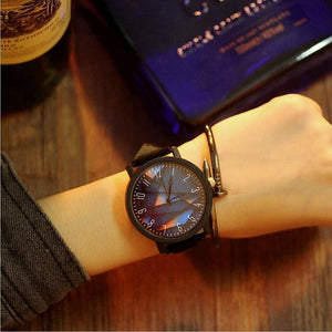 Luxury Imitation Wood Grain Watch Men