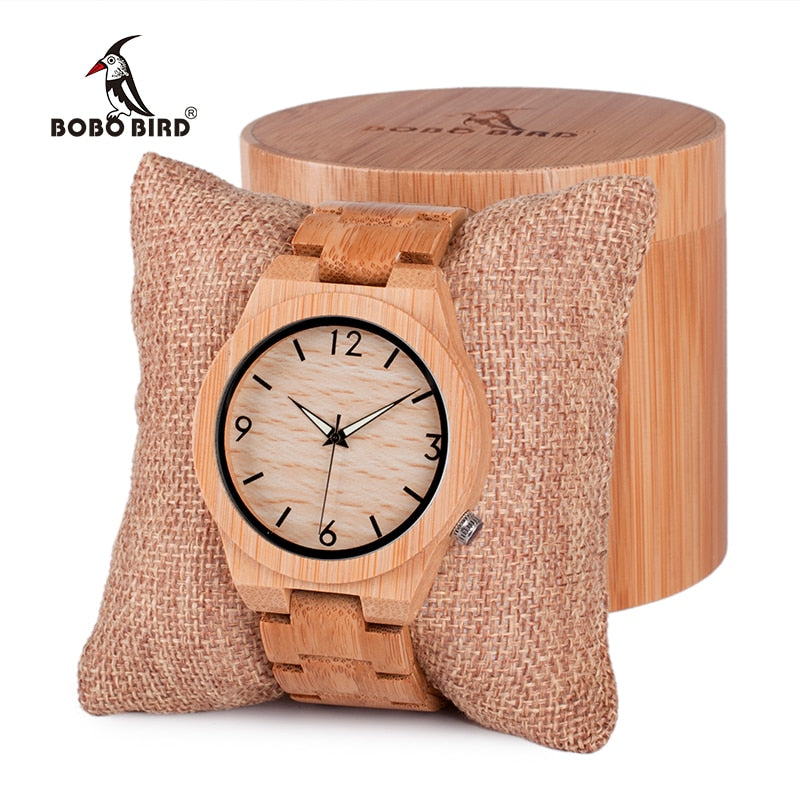 BOBO BIRD Men Watch Wooden Bamboo