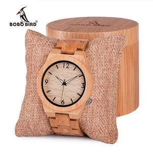 BOBO BIRD Men Watch Wooden Bamboo