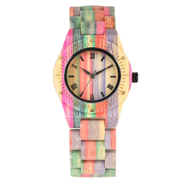 Top Luxury Colorful Wood Watch