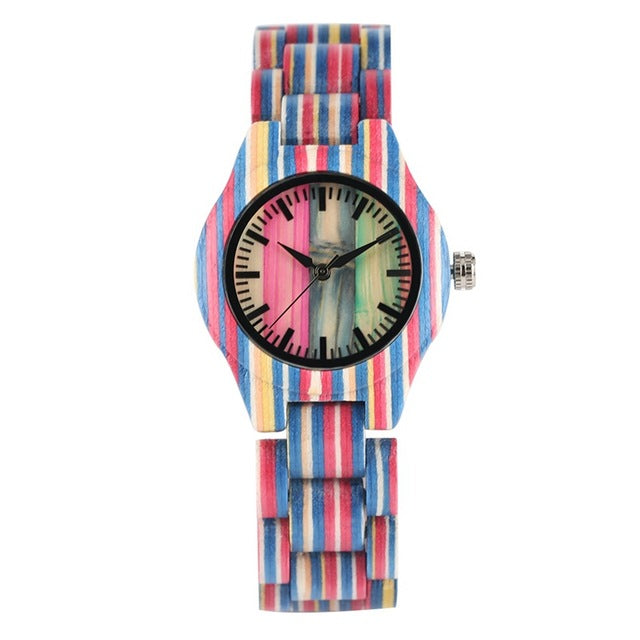 Top Luxury Colorful Wood Watch