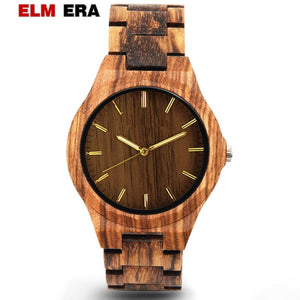 ELMERA Men's Wood Watch